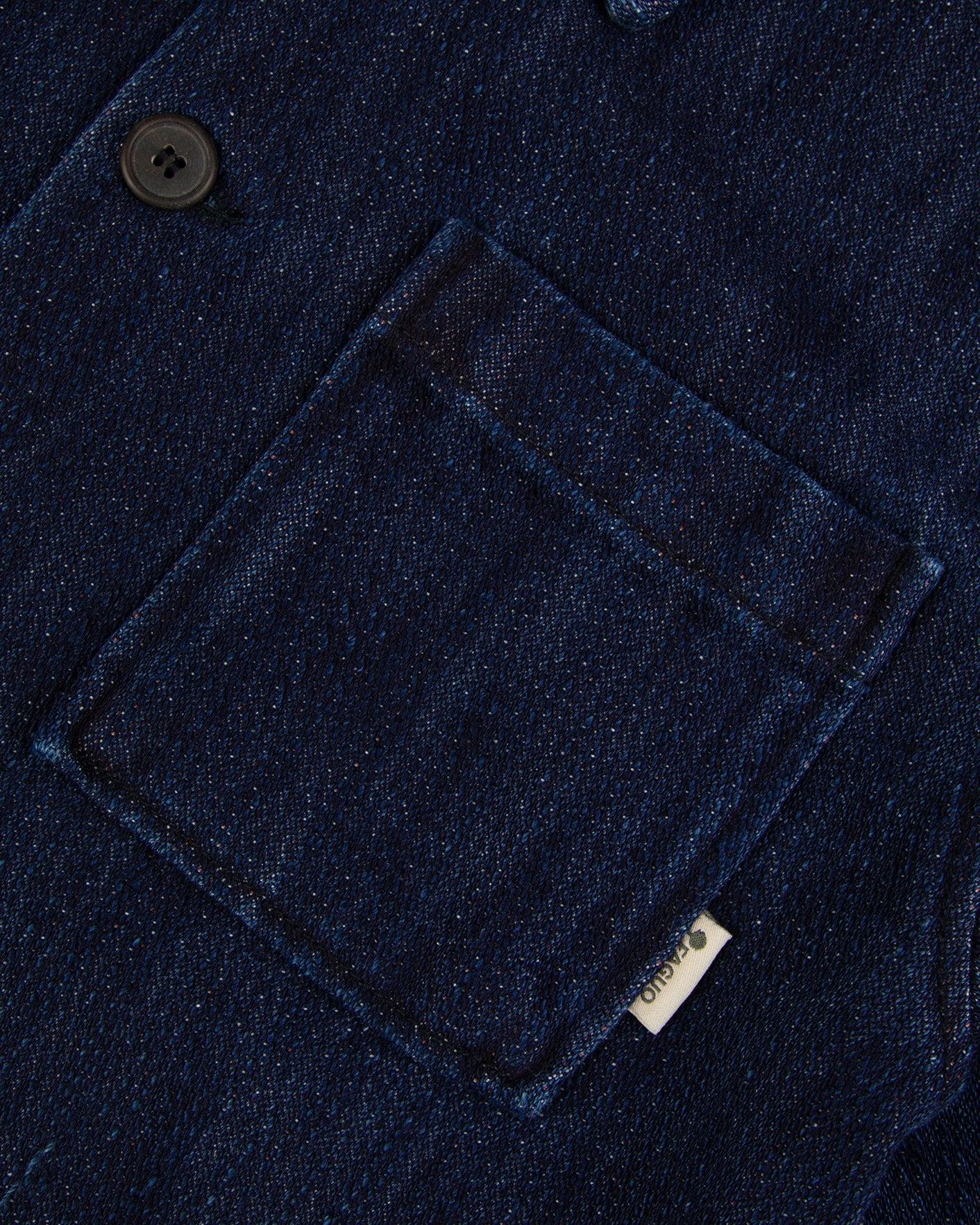Faguo Lorge Denim Jacke Blau Herren Bio-Baumwolle blau